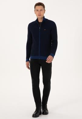 Erkek Lacivert Triko Hırka - 50315873005