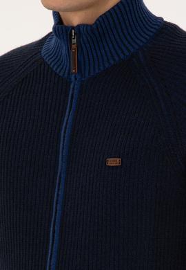 Erkek Lacivert Triko Hırka - 50315873005