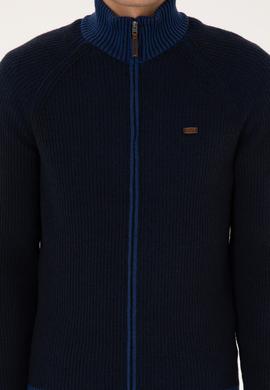 Erkek Lacivert Triko Hırka - 50315873005