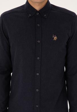 Erkek Lacivert Uzun Kollu Basic Gömlek - 50315710006