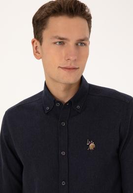 Erkek Lacivert Uzun Kollu Basic Gömlek - 50315710006