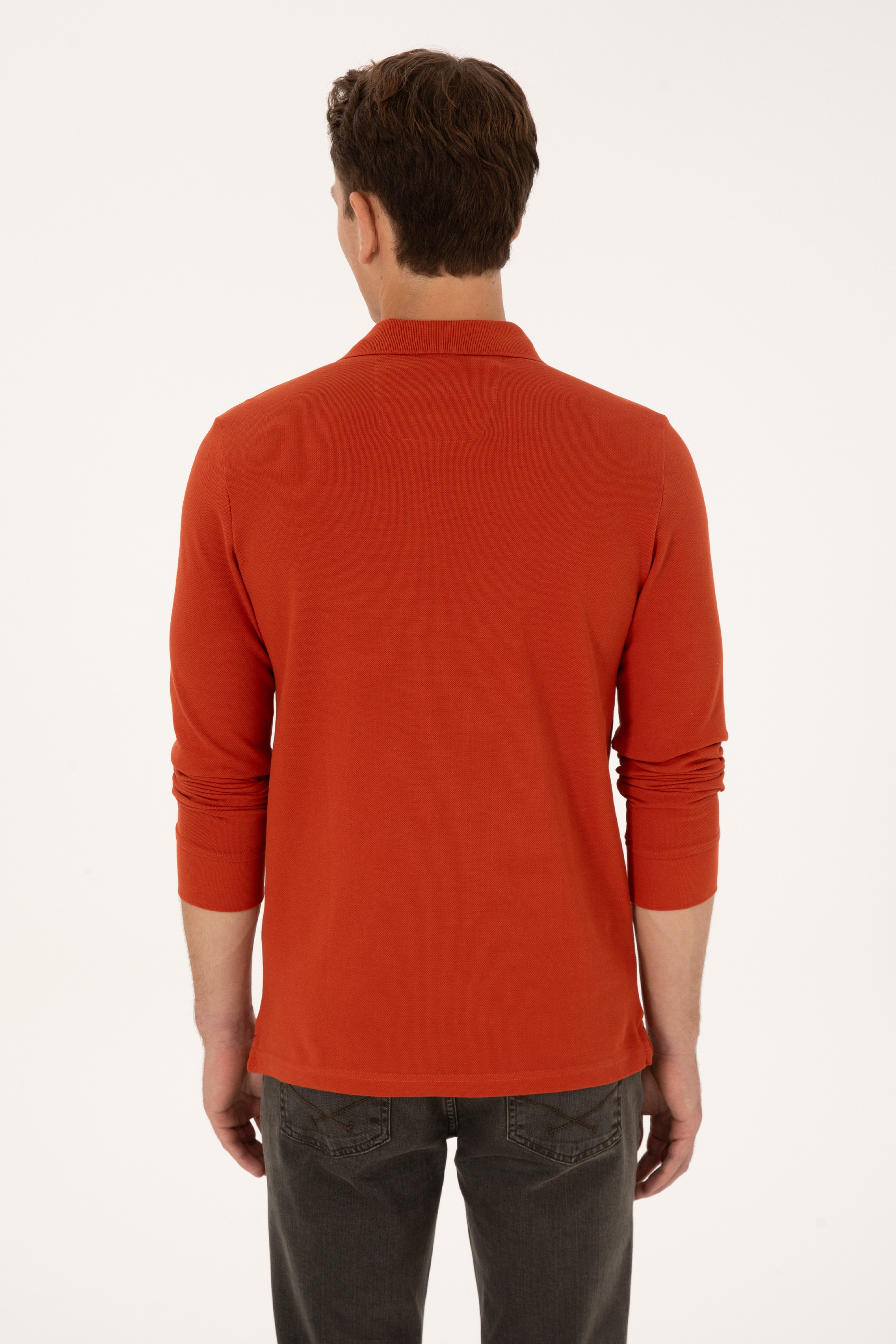Erkek Kiremit Basic Sweatshirt - Image 5