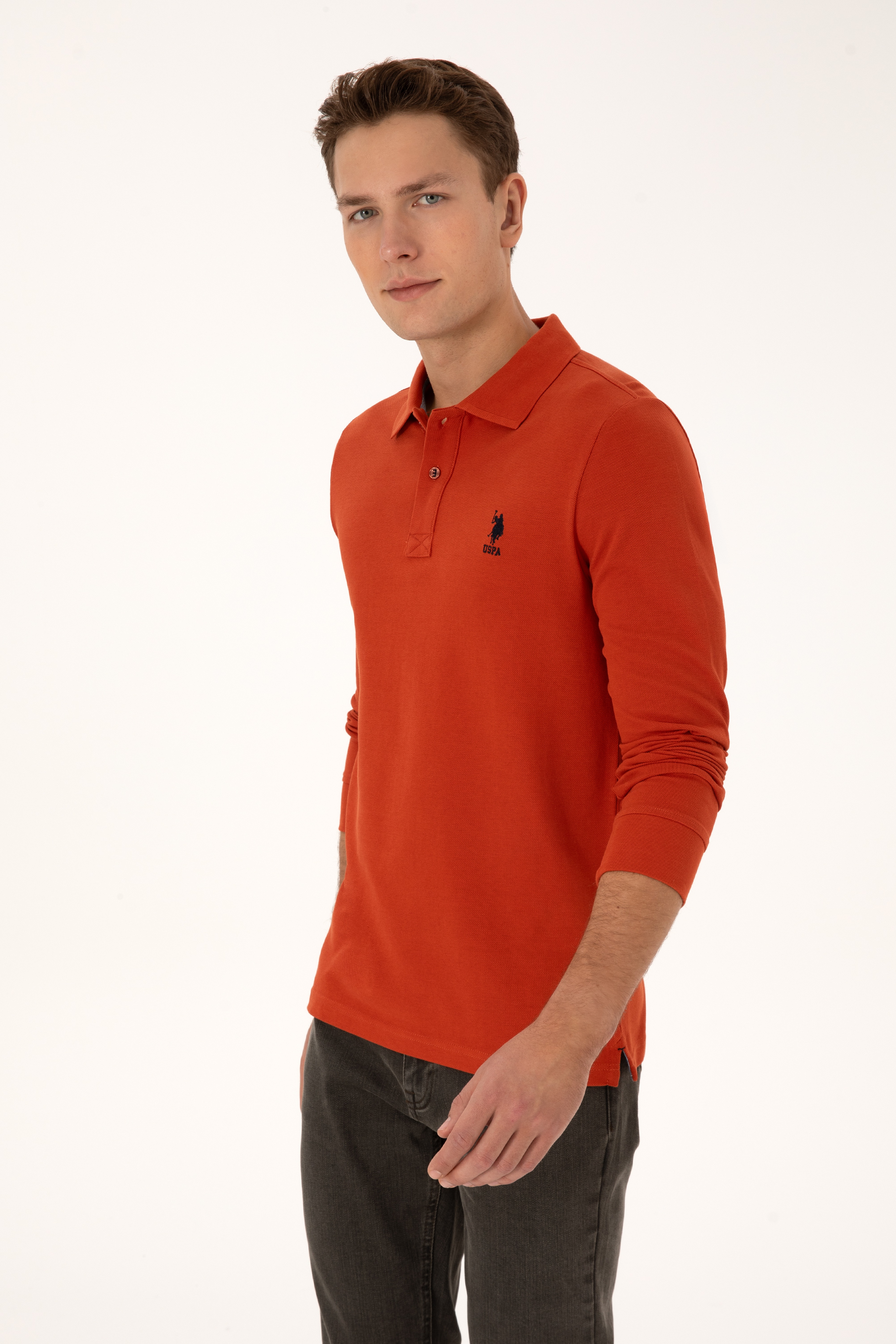Erkek Kiremit Basic Sweatshirt