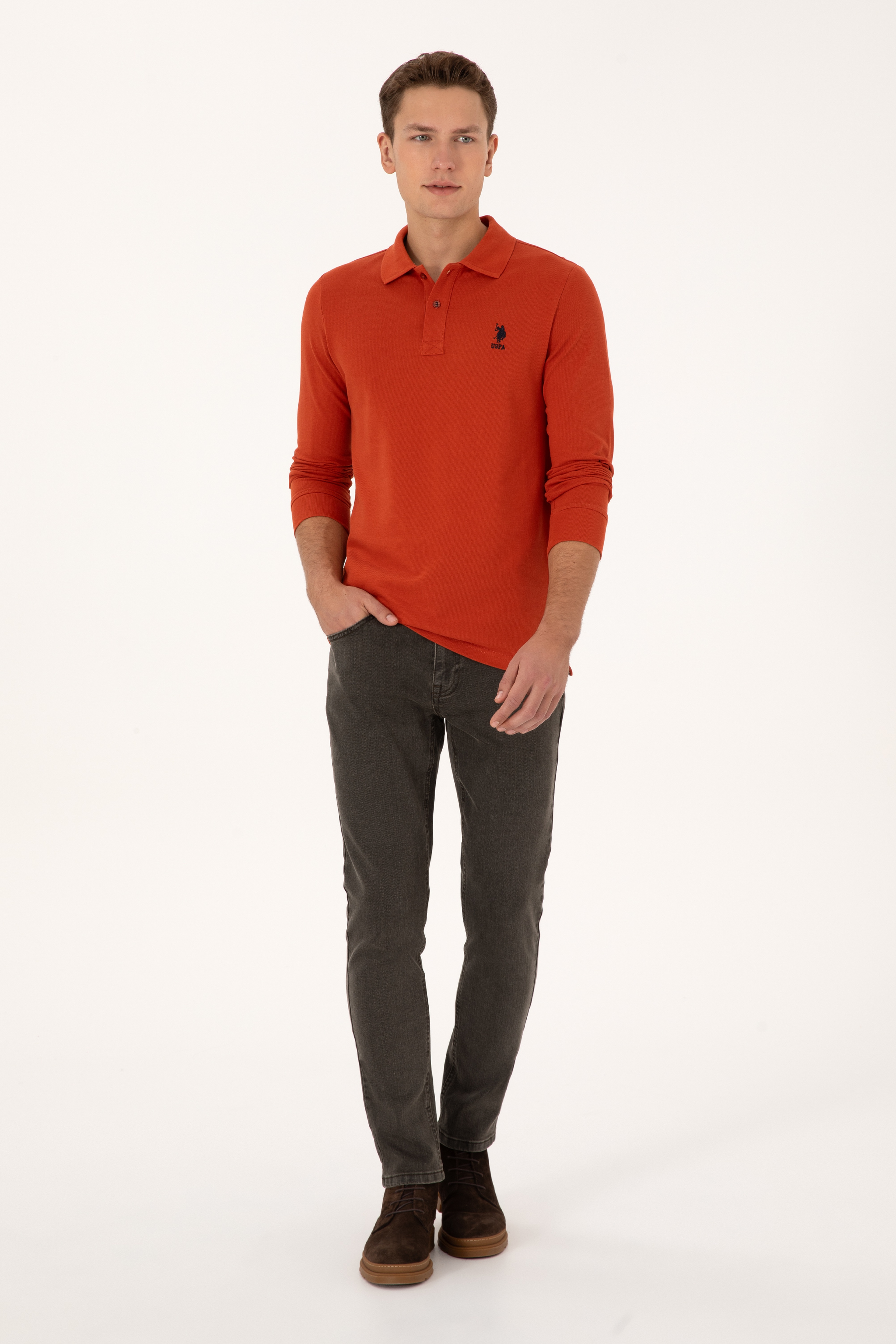 Erkek Kiremit Basic Sweatshirt - Image 4