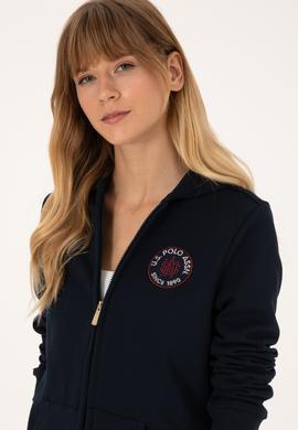 Kadın Lacivert Şardonlu Kapüşonlu Sweatshirt - 50307766004