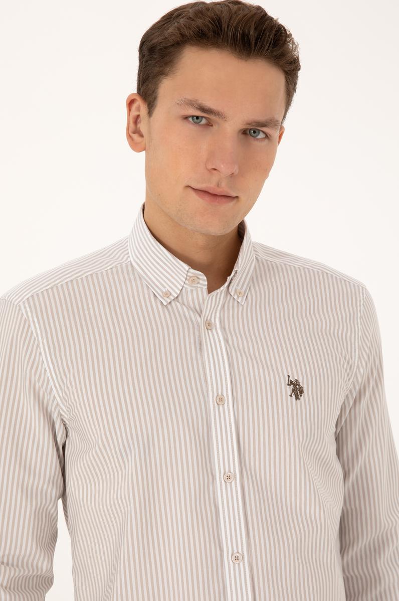 Erkek Taş Uzun Kollu Gömlek