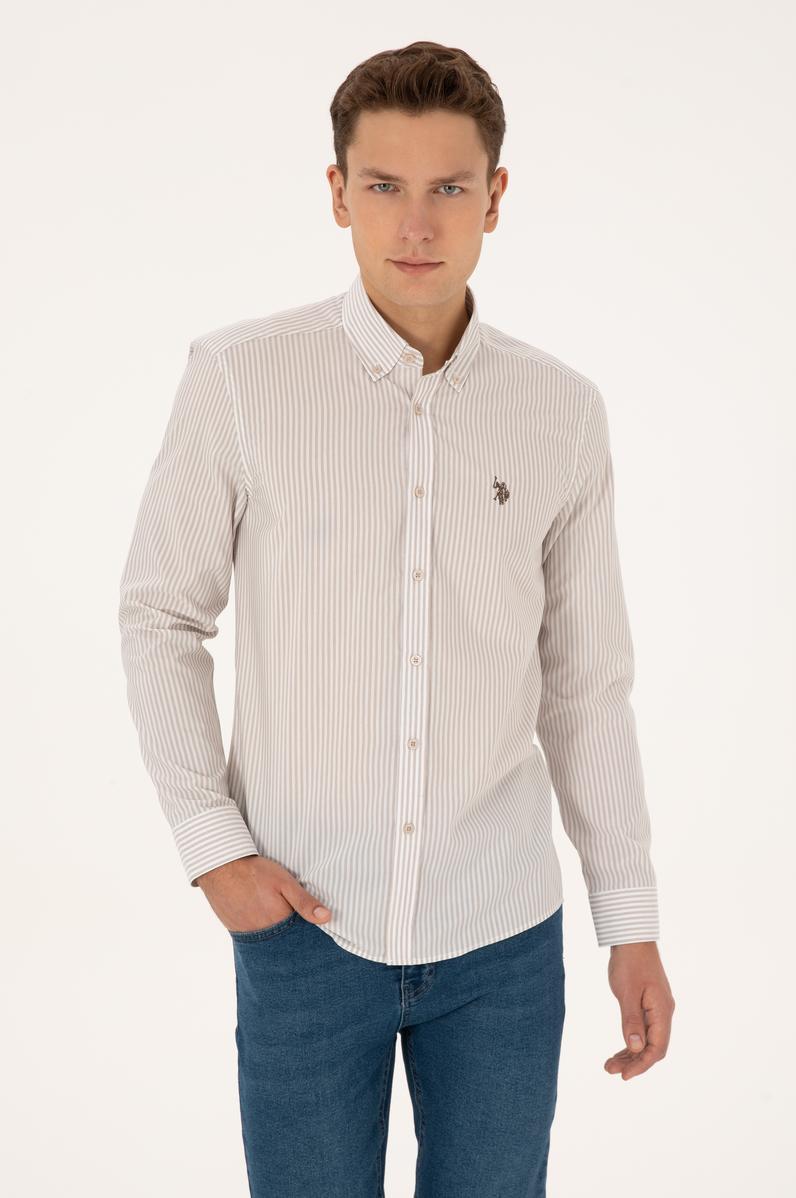 Erkek Taş Uzun Kollu Gömlek