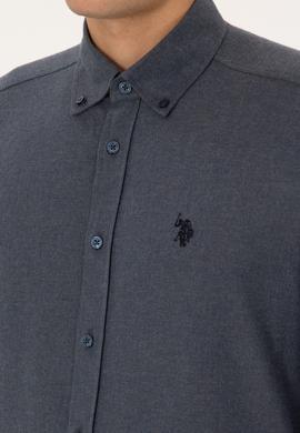 Erkek Açık Lacivert Uzun Kollu Gömlek - 50308554023