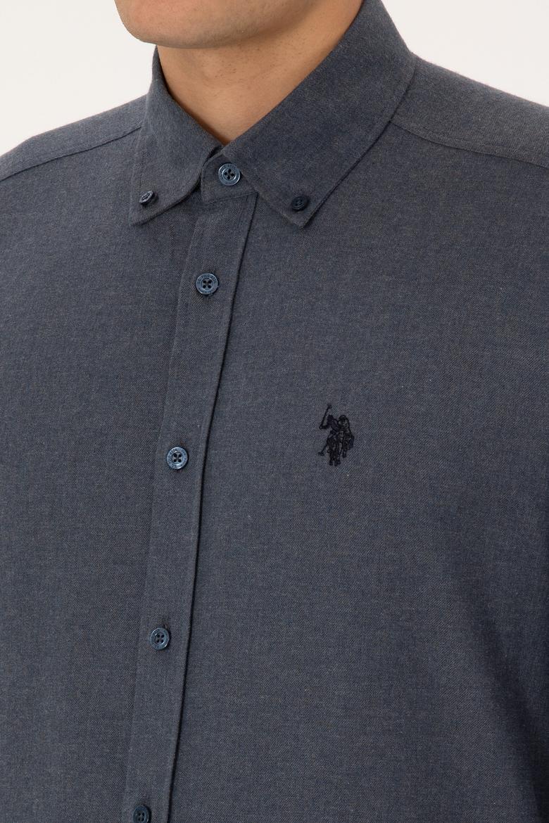 Erkek Açık Lacivert Uzun Kollu Gömlek - 50308554023