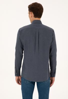 Erkek Açık Lacivert Uzun Kollu Gömlek - 50308554023