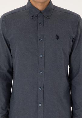 Erkek Açık Lacivert Uzun Kollu Gömlek - 50308554023