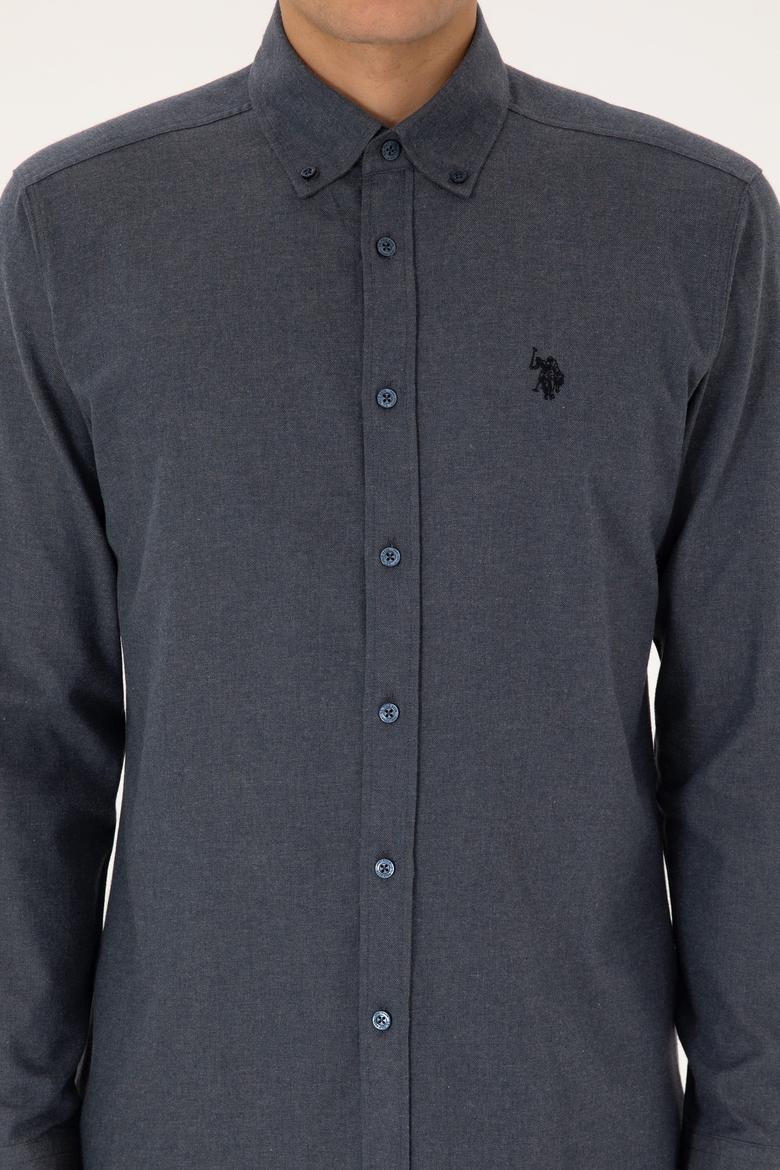 Erkek Açık Lacivert Uzun Kollu Gömlek - 50308554023