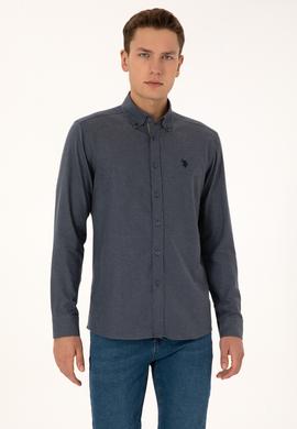 Erkek Açık Lacivert Uzun Kollu Gömlek - 50308554023