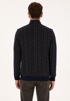 Erkek Regular Fit Bisiklet Yaka Lacivert Sweatshirt - 50310259017