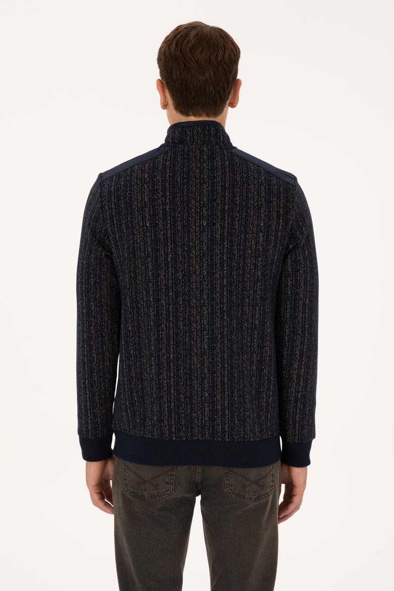 Erkek Regular Fit Bisiklet Yaka Lacivert Sweatshirt - 50310259017