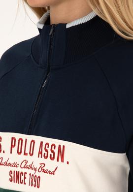 Kadın Lacivert Fermuarlı Dik Yaka Sweatshirt - 50311024007