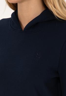 Kadın Lacivert Kapüşonlu Sweatshirt - 50320557015