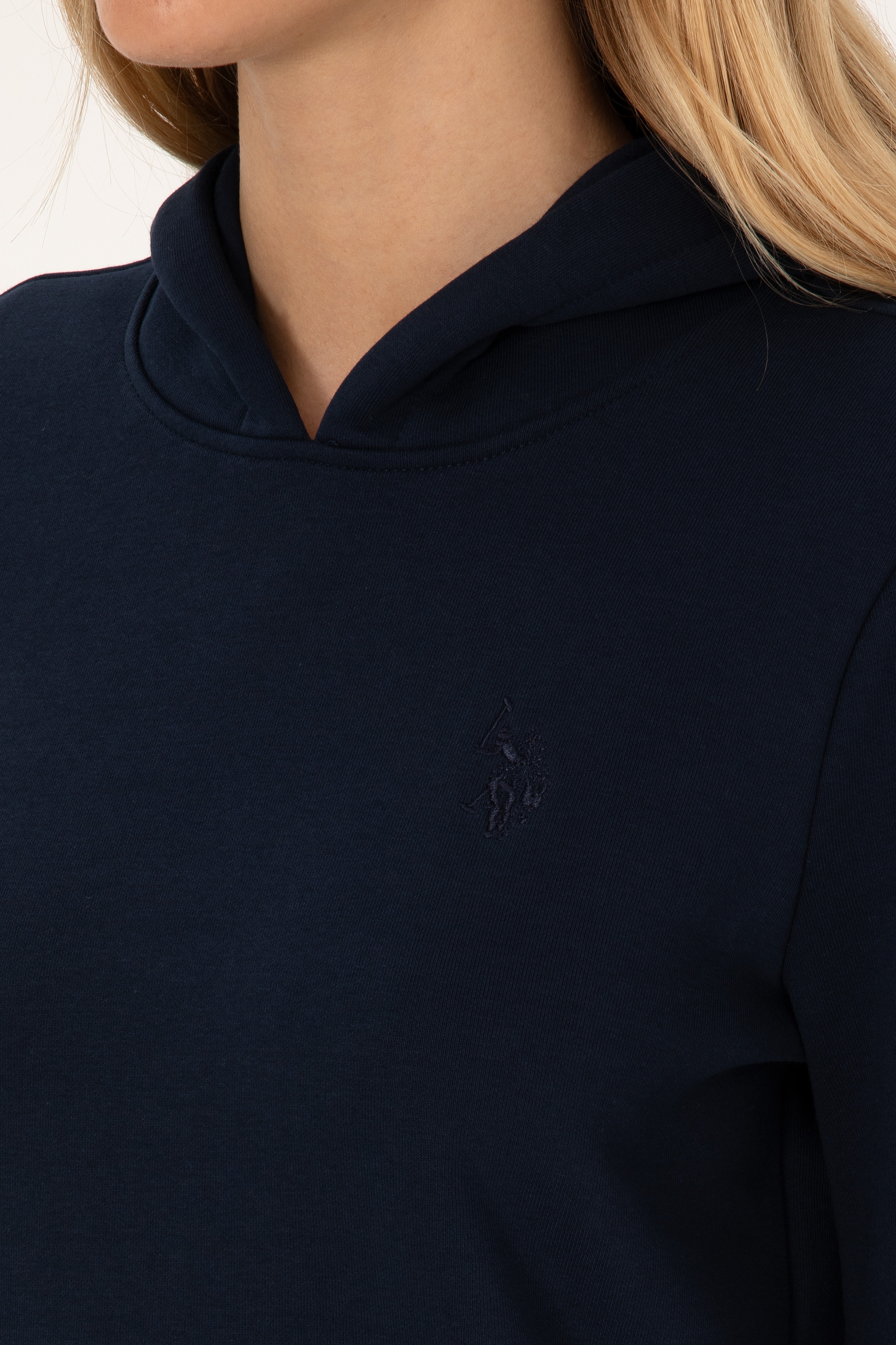Kadın Lacivert Kapüşonlu Sweatshirt