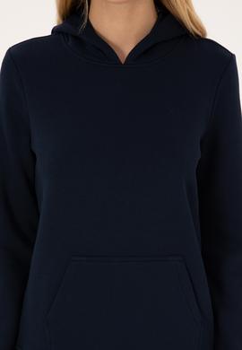 Kadın Lacivert Kapüşonlu Sweatshirt - 50320557015