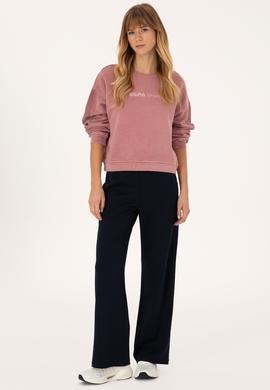 Kadın Gül Kurusu Bisiklet Yaka Sweatshirt - 50309547007