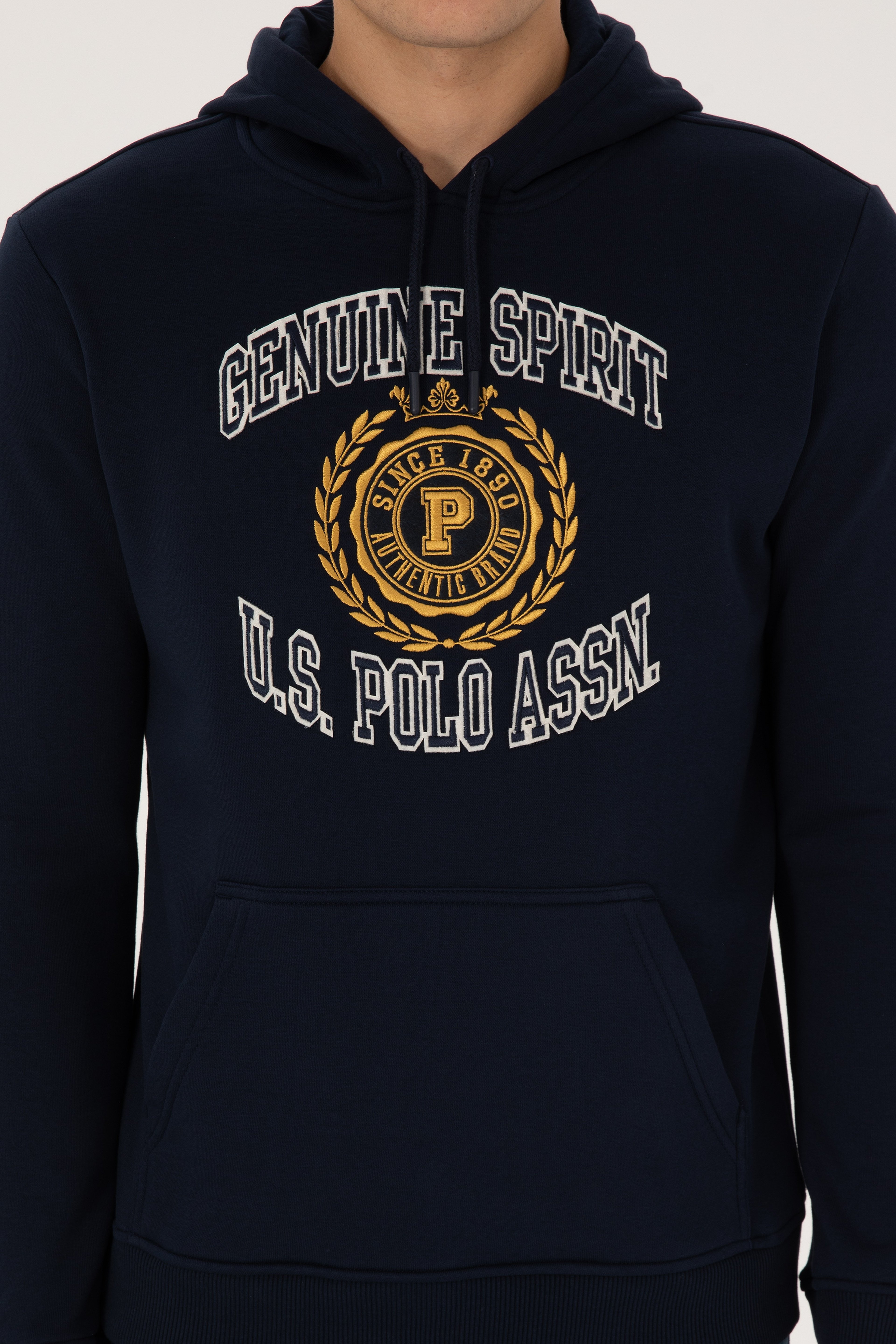 Erkek Regular Fit Kapüşonlu Şardonlu Lacivert Sweatshirt - Image 6