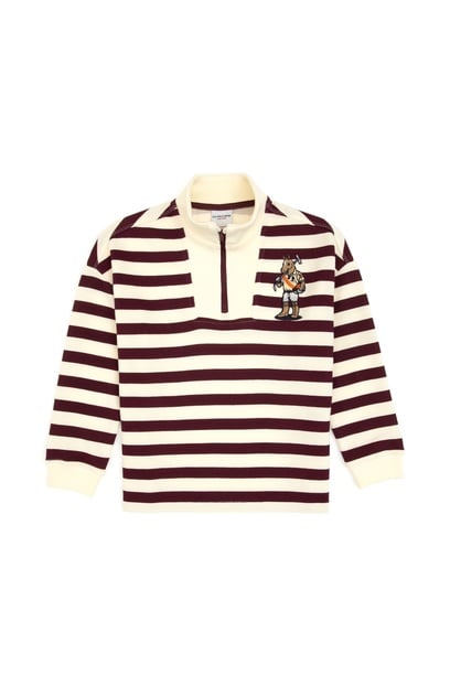 Erkek Çocuk Lacivert Yarm Fermuarlı Süprem Sweatshirt