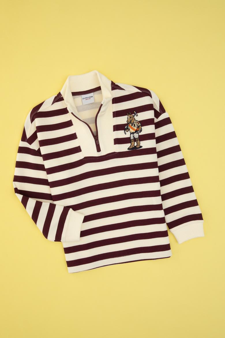 Erkek Çocuk Lacivert Yarm Fermuarlı Süprem Sweatshirt