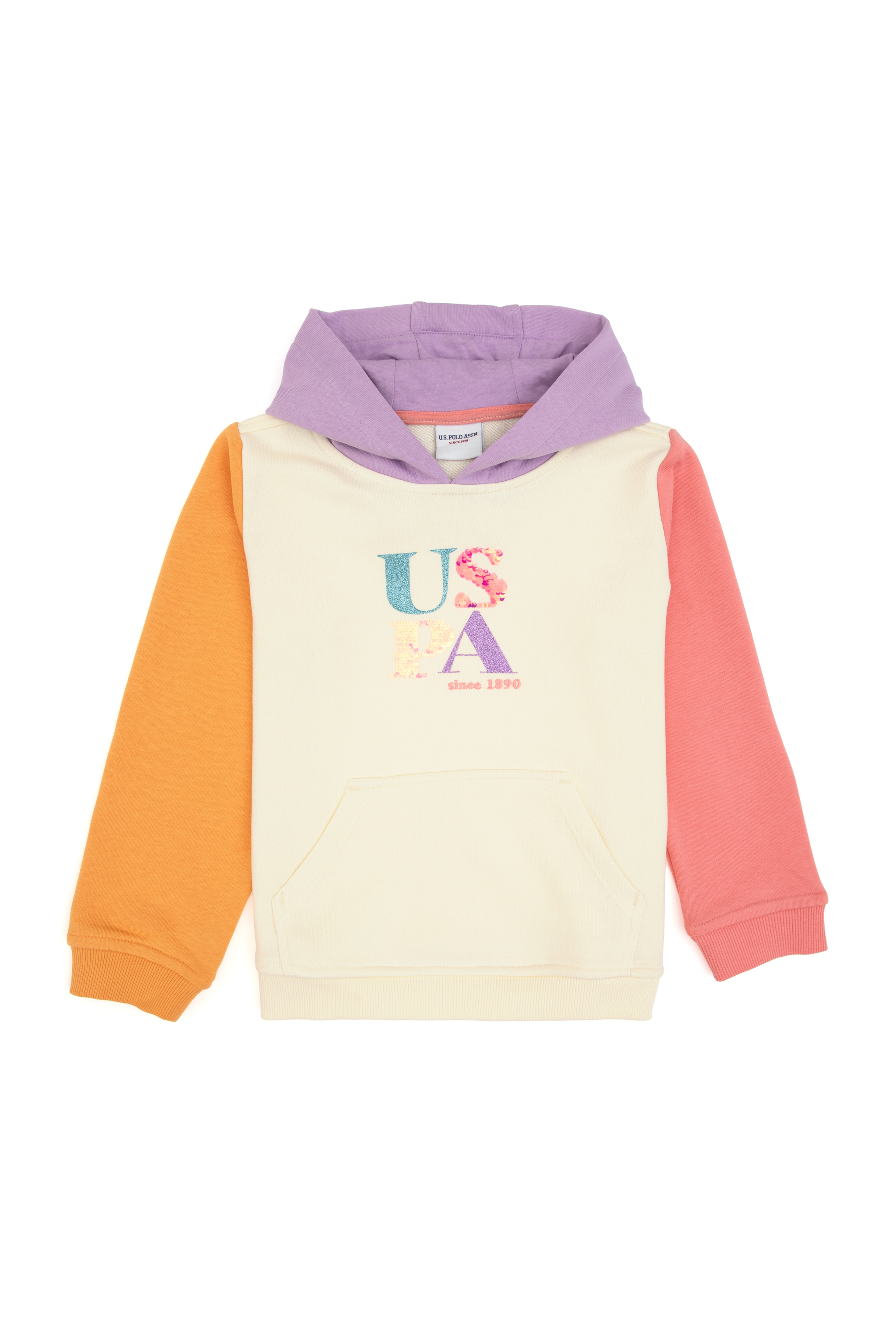 Kız Çocuk Krem Kapüşonlu Sweatshirt