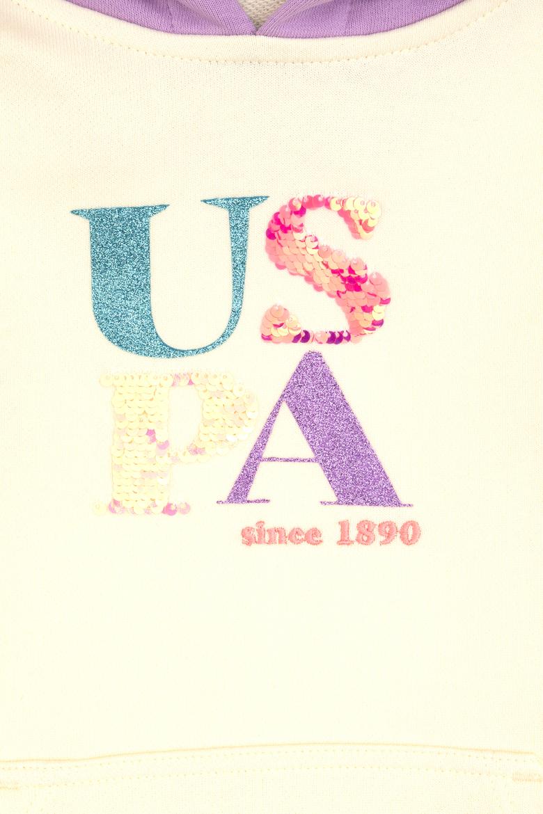 Kız Çocuk Krem Kapüşonlu Sweatshirt - 50314277002