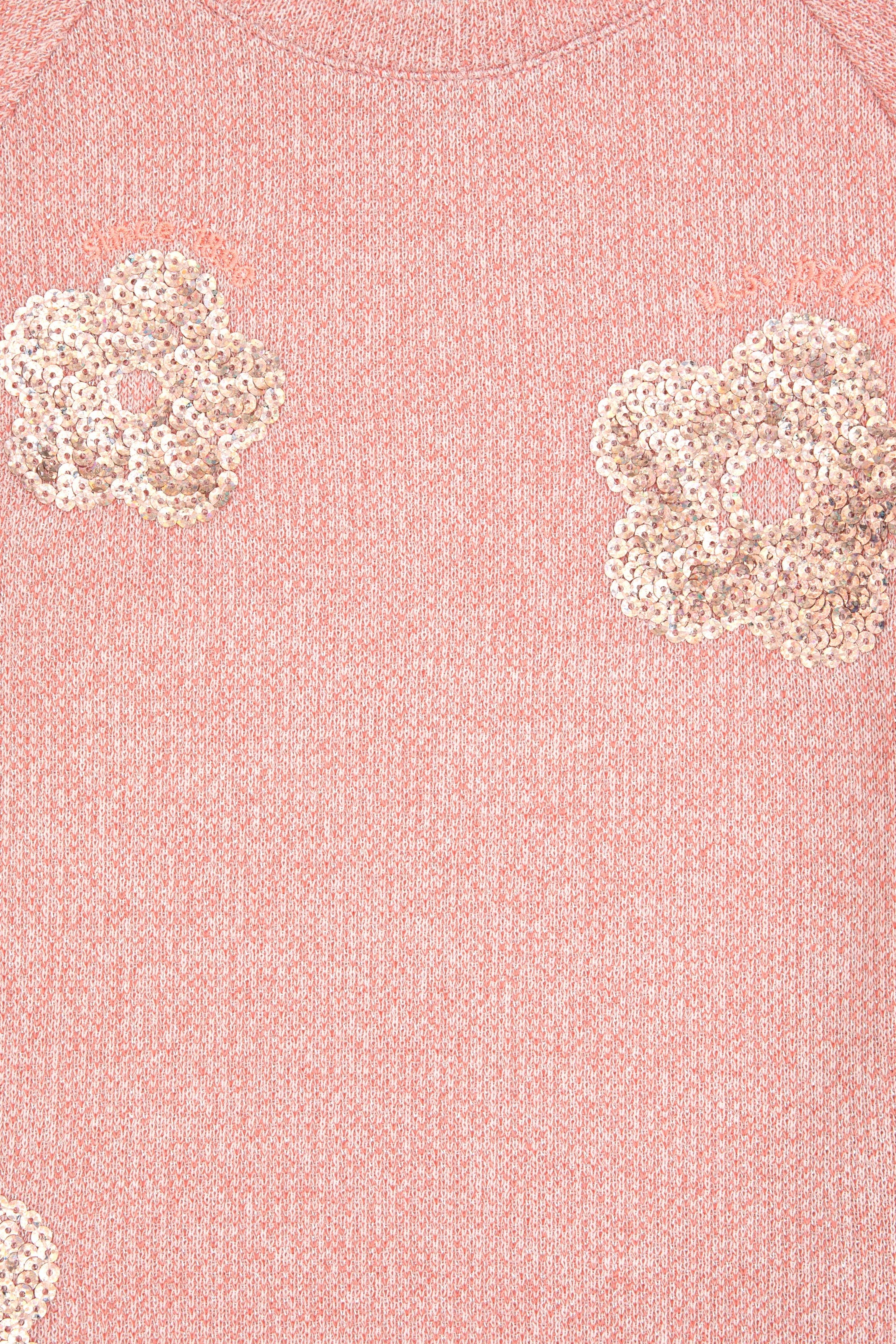Kız Çocuk Açık Pembe Bisiklet Yaka Sweatshirt - Image 6