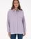Kadın Mor Çizgili Uzun Kollu Gömlek