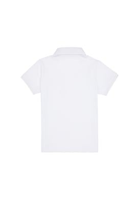 Kız Çocuk Beyaz Polo Yaka Tişört - 50325173001