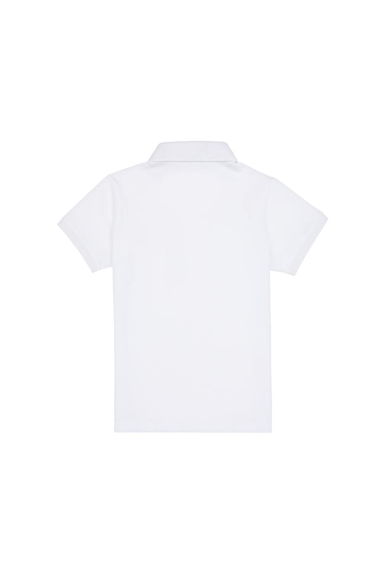 Kız Çocuk Beyaz Polo Yaka Tişört - 50325173001
