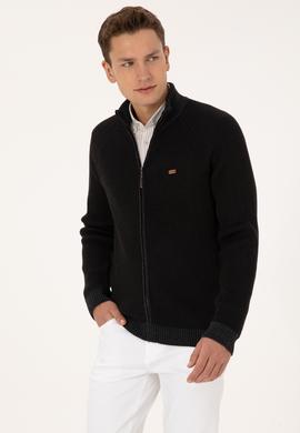 Erkek Siyah Triko Hırka - 50315873015