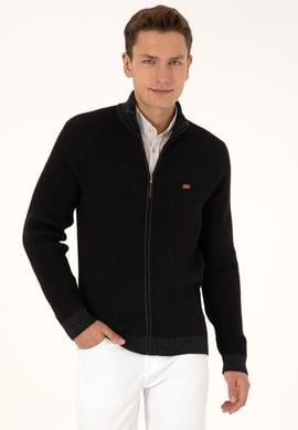 Erkek Siyah Triko Hırka - 50315873015