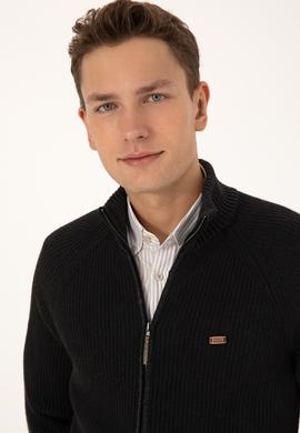 Erkek Siyah Triko Hırka - 50315873015