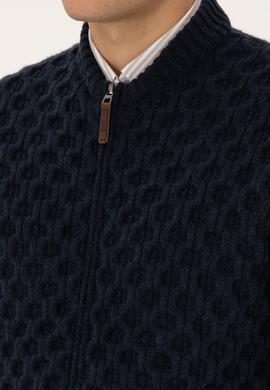 Erkek Lacivert Triko Hırka - 50308216005