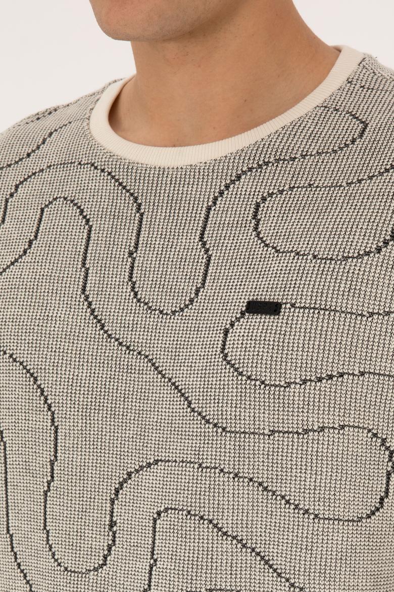 Erkek Regular Fit Bisiklet Yaka Siyah Sweatshirt - 50308910009