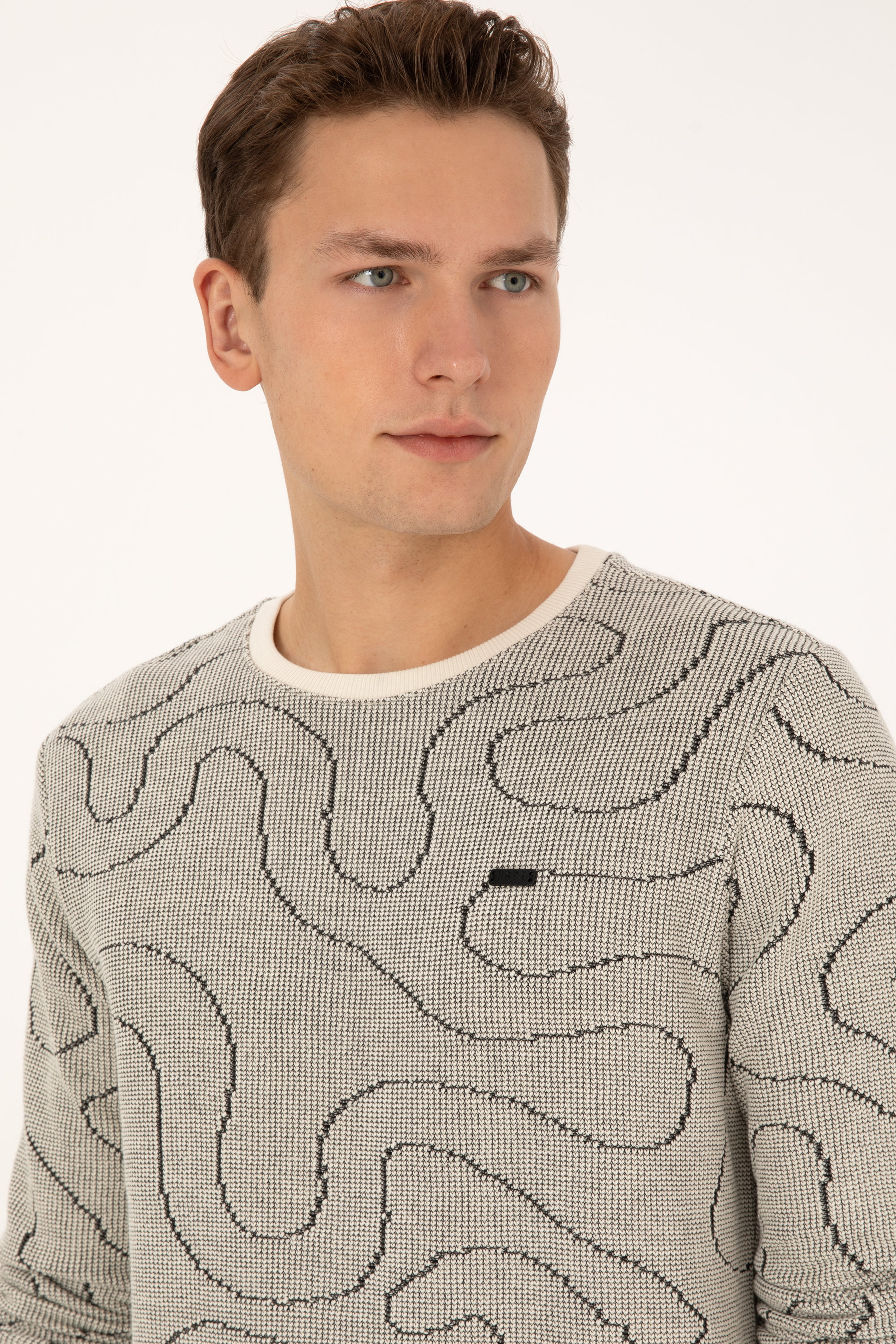 Erkek Regular Fit Bisiklet Yaka Siyah Sweatshirt
