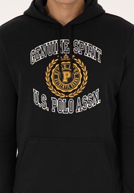 Erkek Regular Fit Kapüşonlu Şardonlu Siyah Sweatshirt - 50308999054