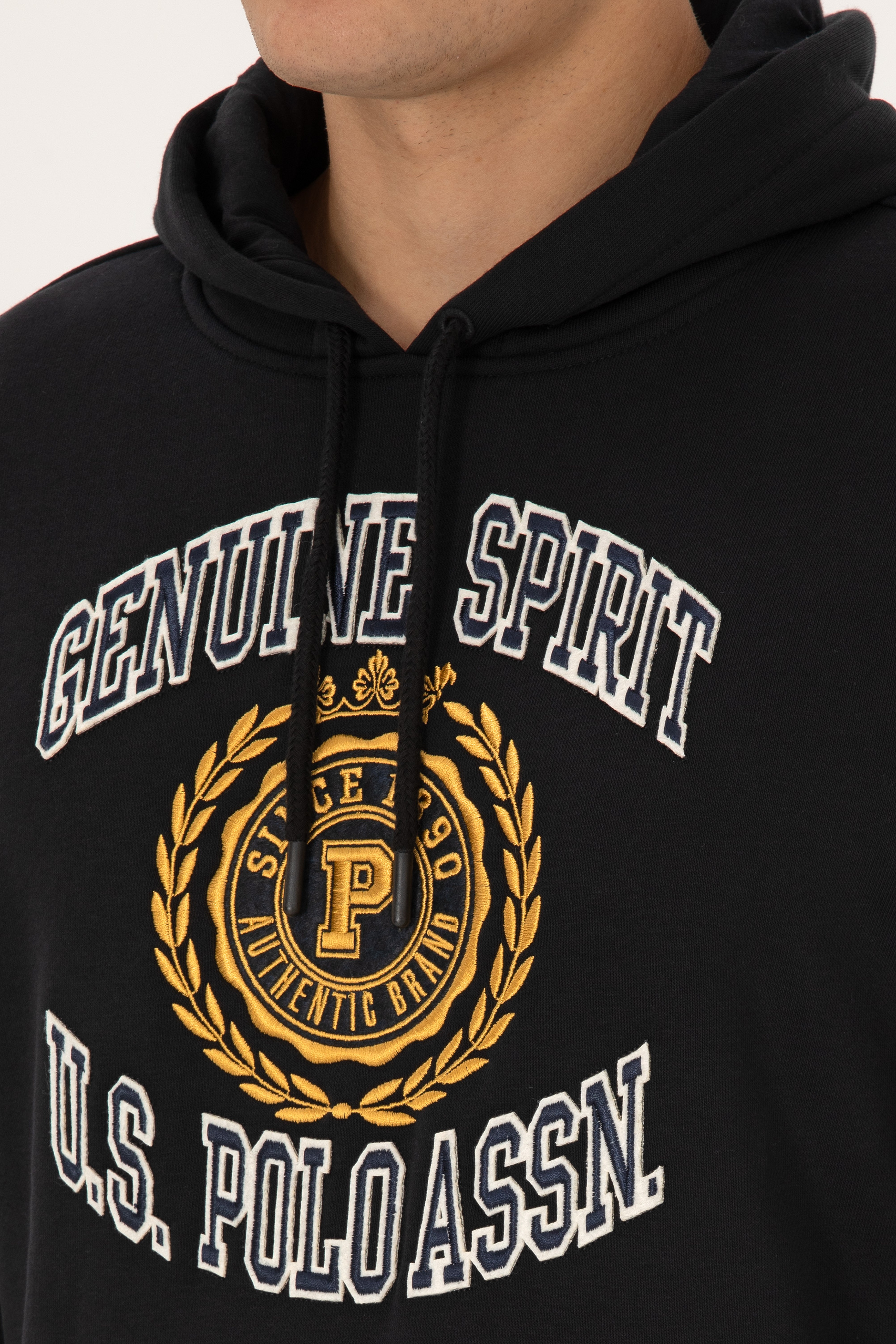 Erkek Regular Fit Kapüşonlu Şardonlu Siyah Sweatshirt - Image 7