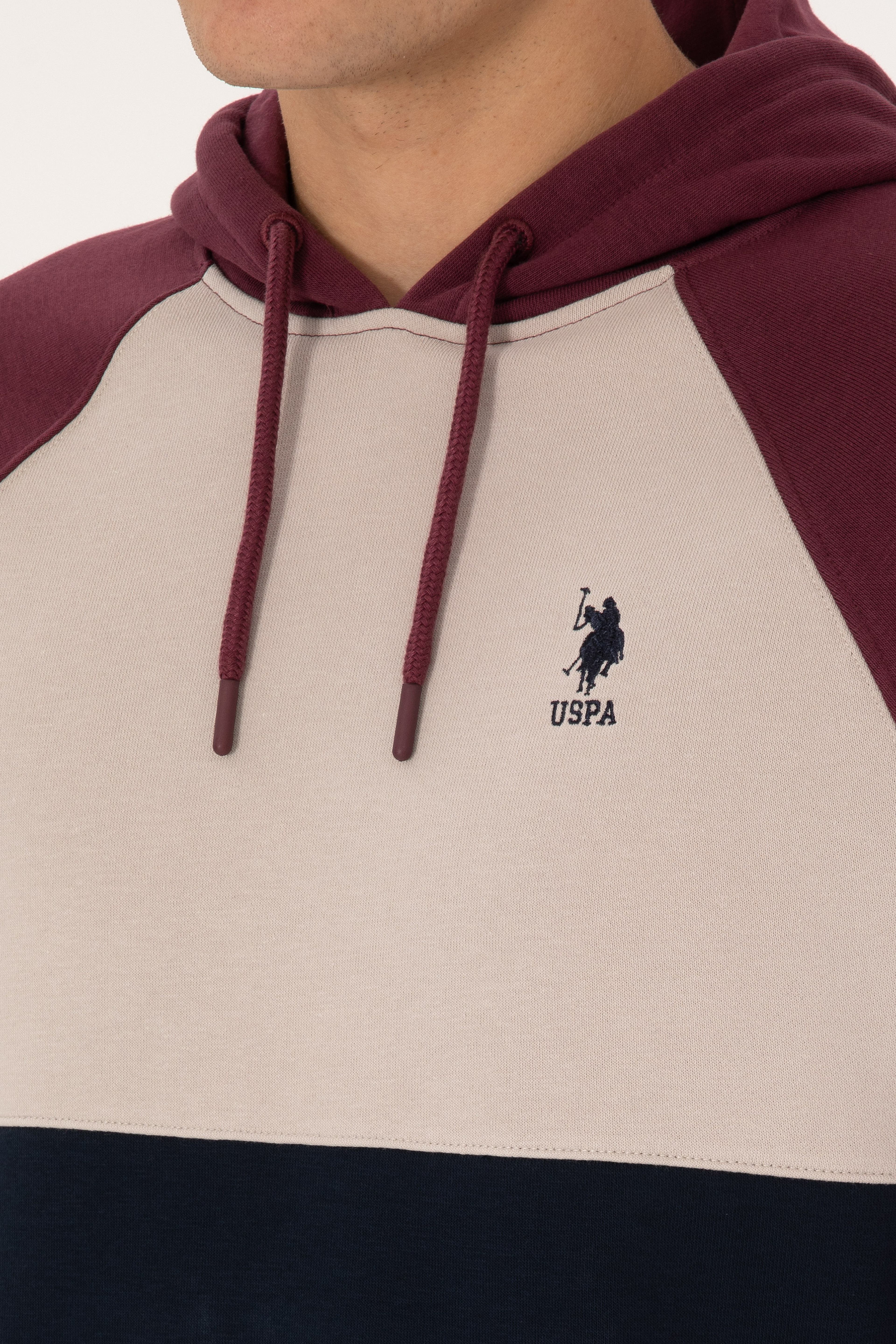 Erkek Regular Fit Kapüşonlu Bordo Sweatshirt - Image 7