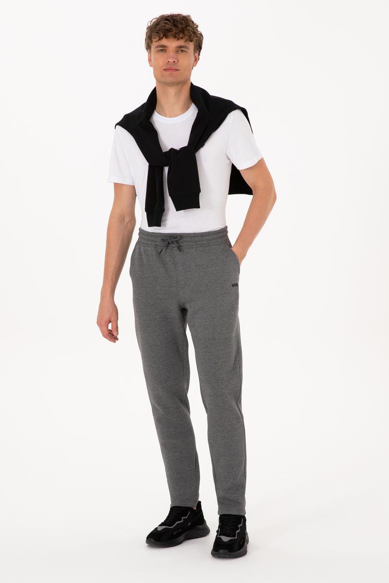 Erkek Antrasit Melanj Şardonlu Eşofman Altı - 50313761029