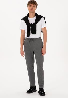 Erkek Antrasit Melanj Şardonlu Eşofman Altı - 50313761029