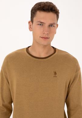 Erkek Comfort Fit Bisiklet Yaka Hardal Kazak - 50315022024