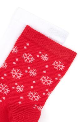 Kız Çocuk Kırmızı Yılbaşı Temalı 2'liSoket Çorap - 50318071003
