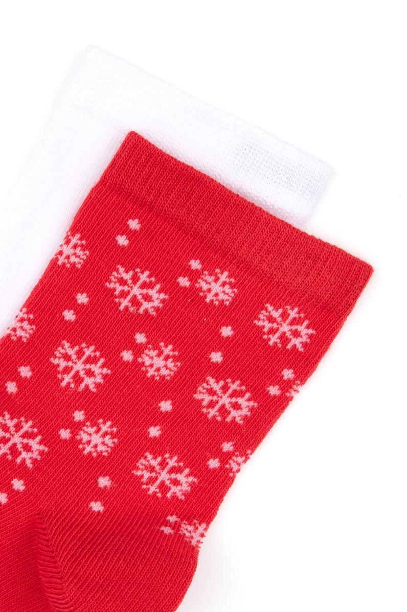 Kız Çocuk Kırmızı Yılbaşı Temalı 2'liSoket Çorap