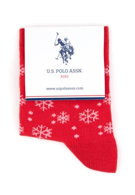 Kız Çocuk Kırmızı Yılbaşı Temalı 2'liSoket Çorap - 50318071003