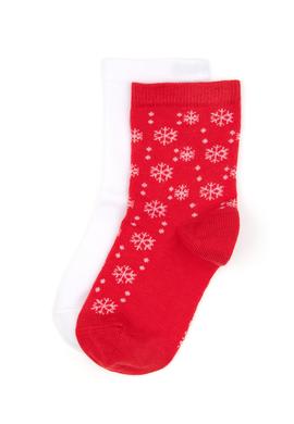 Kız Çocuk Kırmızı Yılbaşı Temalı 2'liSoket Çorap - 50318071003