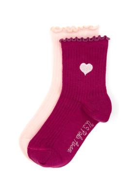 Kız Çocuk Fuşya 2'li Soket Çorap - 50318075003